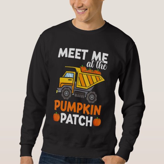 Toddler Boys Thanksgiving Pumpkin Patch Truck Kid Trui (Voorkant)