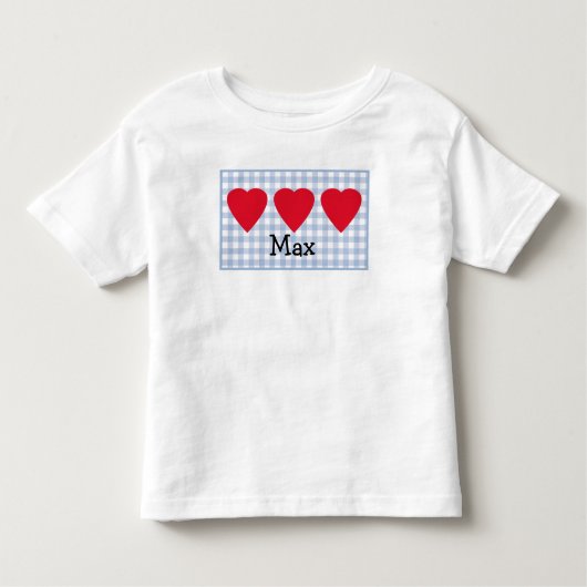 Toddler Boys Valentijn Heart met Blue Pset Kinder Shirts (Voorkant)