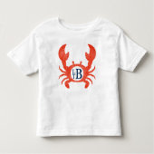 Toddler Boys Waterverf Krab Monogram Cirkel Kinder Shirts (Voorkant)