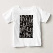 Toddler BW Halloween Collage T-Shirt (Voorkant)