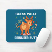 Toddler Christmas Ugly Sweater Guess What Reindeer Muismat (Met muis)