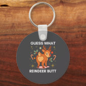 Toddler Christmas Ugly Sweater Guess What Reindeer Sleutelhanger (Voorkant)