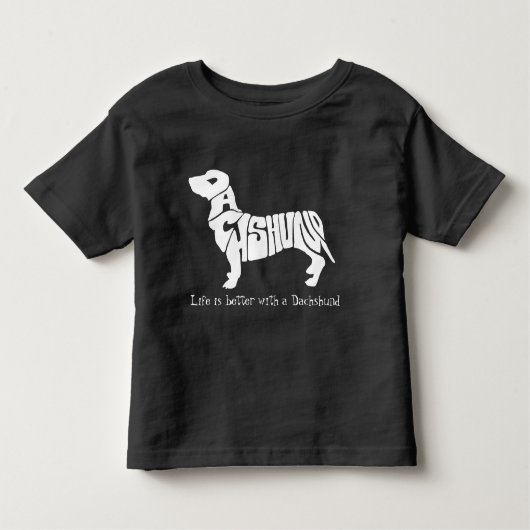 Toddler Dachshund Dog T-Shirt (Voorkant)