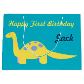 Toddler Dinosaur Gift Bag Groot Cadeauzakje (Voorkant)