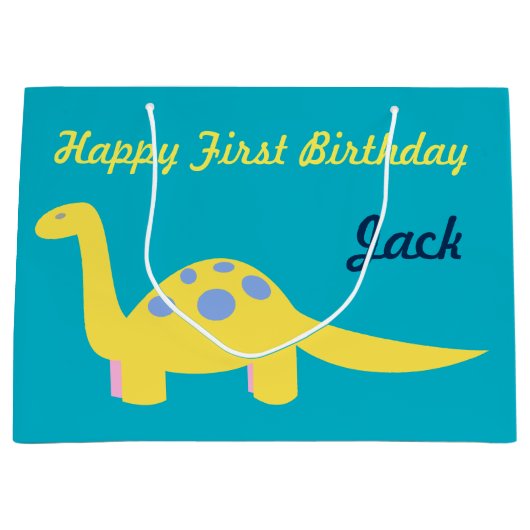 Toddler Dinosaur Gift Bag Groot Cadeauzakje (Voorkant)