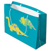 Toddler Dinosaur Gift Bag Groot Cadeauzakje (Achterkant Gekanteld)