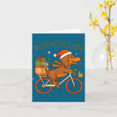 Toddler Doxycycline Long Hair Dachshund Christmas  Kaart (Gele Bloem)