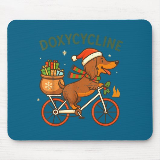 Toddler Doxycycline Long Hair Dachshund Christmas Muismat (Voorkant)