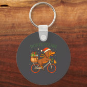 Toddler Doxycycline Long Hair Dachshund Christmas  Sleutelhanger (Voorkant)