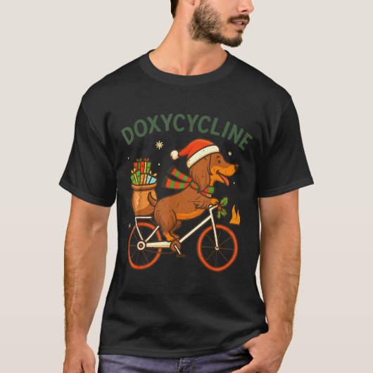 Toddler Doxycycline Long Hair Dachshund Christmas  T-shirt (Voorkant)