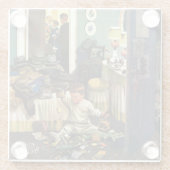 Toddler Empties Purses Glazen Onderzetter (Achterkant)