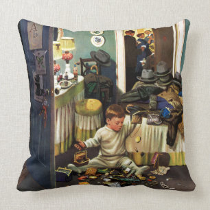 Toddler Empties Purses Kussen