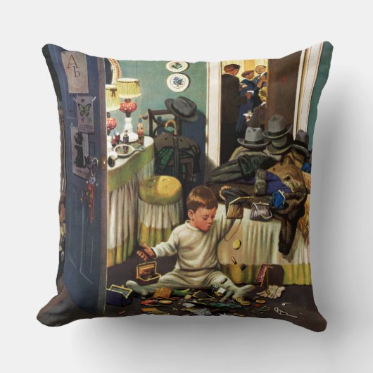 Toddler Empties Purses Kussen (Voorkant)