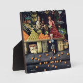 Toddler en Sinaasappels Fotoplaat (Voorkant)