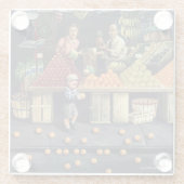 Toddler en Sinaasappels Glazen Onderzetter (Achterkant)