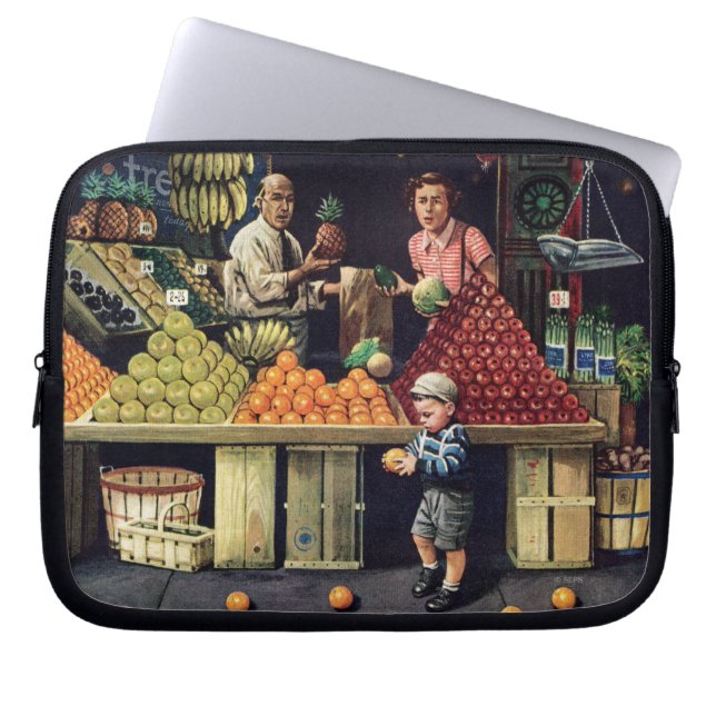 Toddler en Sinaasappels Laptop Sleeve (Voorkant)