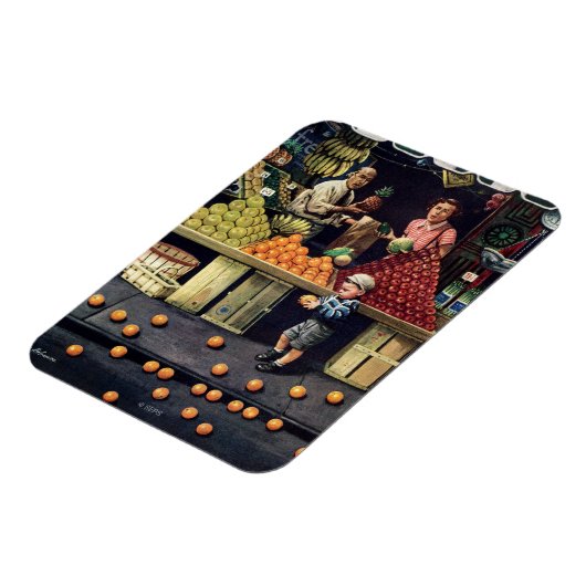 Toddler en Sinaasappels Magneet (Linkerzijde)