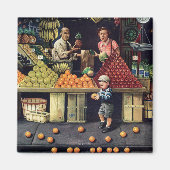 Toddler en Sinaasappels Magneet (Voorkant)