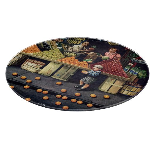 Toddler en Sinaasappels Snijplank (Hoek)