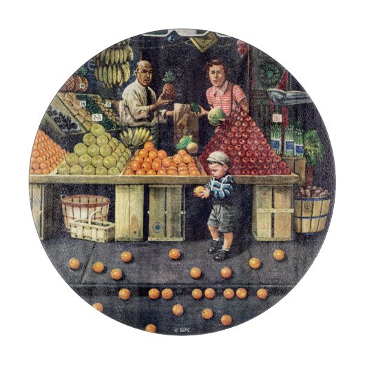 Toddler en Sinaasappels Snijplank (Voorkant)