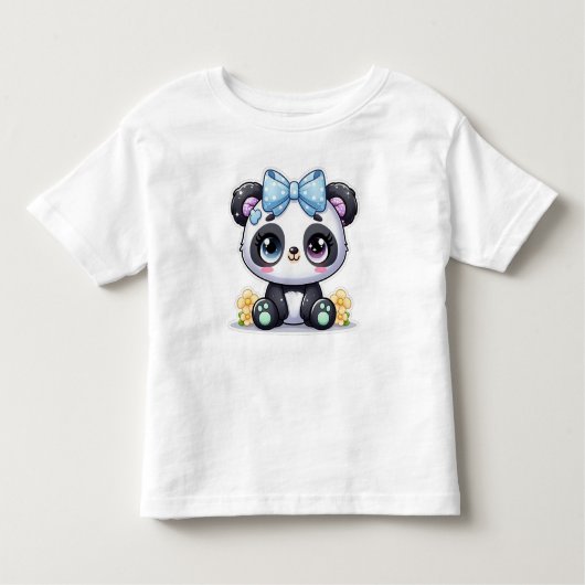 👕🧒Toddler Fine Jersey panda baby T-Shirt (Voorkant)