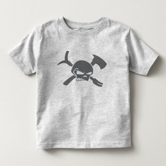 Toddler Firefighter met schedel Kinder Shirts (Voorkant)