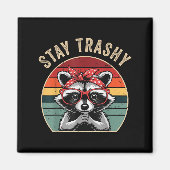 Toddler Girl Stay Trashy Raccoon Feral Mom Funny T Magneet (Voorkant)
