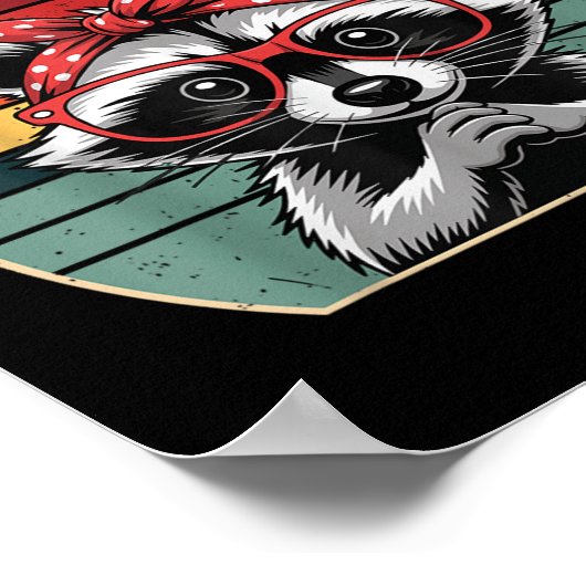 Toddler Girl Stay Trashy Raccoon Feral Mom Funny T Poster (Hoek)