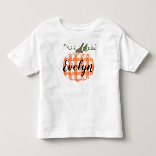 Toddler Girl Waterverf Oranje Pset Pumpkin Kinder Shirts