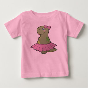 Toddler Girls Dinosaur T-Rex Ruffled Shirt