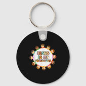 Toddler Girls Jesus Is My Superhero Christian Sist Sleutelhanger (Voorkant)