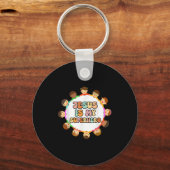 Toddler Girls Jesus Is My Superhero Christian Sist Sleutelhanger (Voorkant)