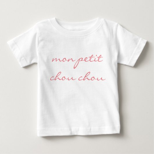Toddler Girls Ruffle T-shirt Mon Petit Chou Chou (Voorkant)