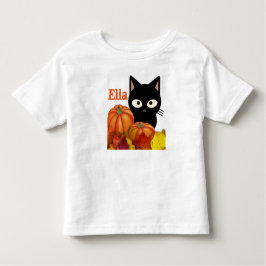  Toddler Halloween Black Cat T-Shirt