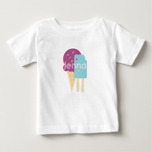 Toddler ijsje kegel persoonlijk aangepaste naam (Voorkant)