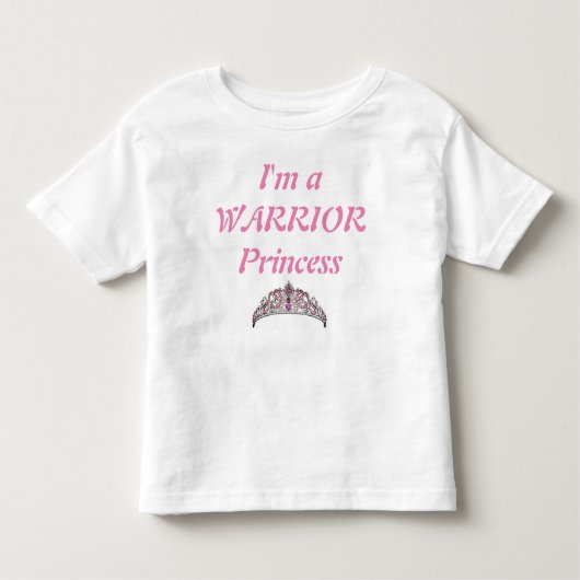 Toddler 'Ik ben een strijder prinses' Ruffle Dress Kinder Shirts (Voorkant)