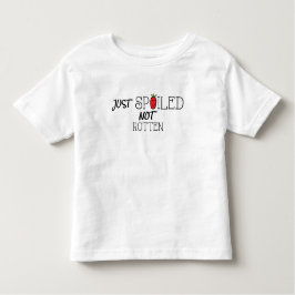 Toddler Jersey T-Shirt "Spoiled not Rotten"/Red