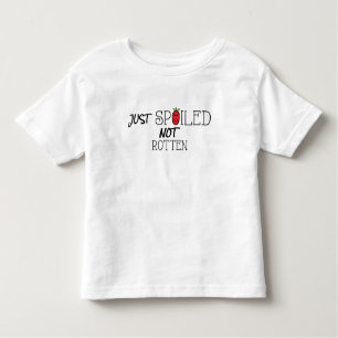 Toddler Jersey T-Shirt "Spoiled not Rotten"/Red