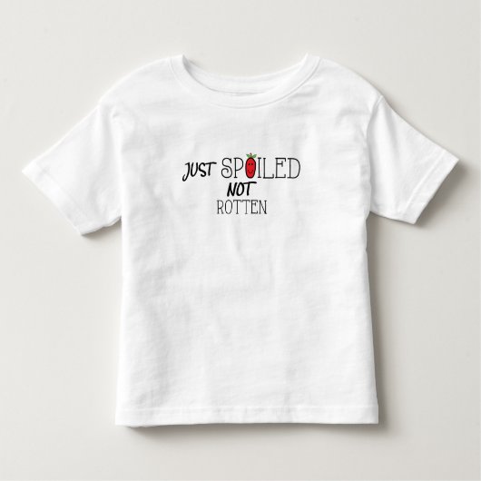 Toddler Jersey T-Shirt "Spoiled not Rotten"/Red (Voorkant)