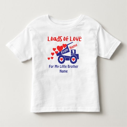 Toddler Jersey T-Shirt - Truck "Love" (Voorkant)