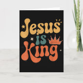 Toddler Jesus Is King Christian Kid Boy Good God S Kaart (Voorkant)