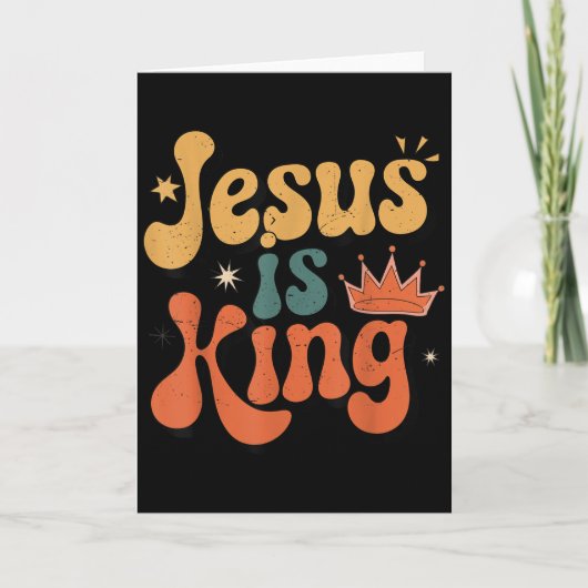 Toddler Jesus Is King Christian Kid Boy Good God S Kaart (Voorkant)