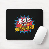 Toddler Jesus Is My Superhero Christian God Son Br Muismat (Met muis)