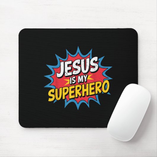 Toddler Jesus Is My Superhero Christian God Son Br Muismat (Met muis)