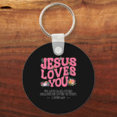 Toddler Jesus Loves You I Nk Christian God Sister  Sleutelhanger (Voorkant)