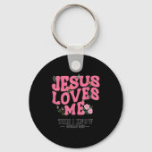 Toddler Jesus Loves You I Nk Christian God Sister  Sleutelhanger (Voorkant)