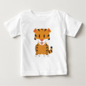 Toddler Long Sleeve T-Shirt met cartoon tijger (Voorkant)