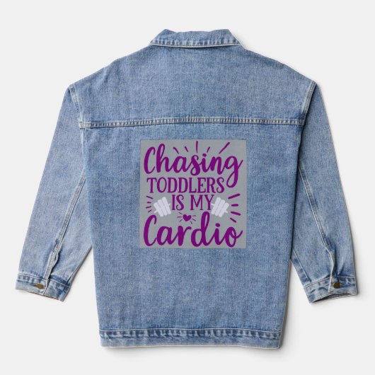 Toddler Love Mom  Denim Jacket (Achterkant)