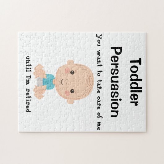 Toddler overtuigingen - satirisch citaat legpuzzel (Horizontaal)