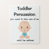 Toddler overtuigingen - satirisch citaat legpuzzel (Verticaal)